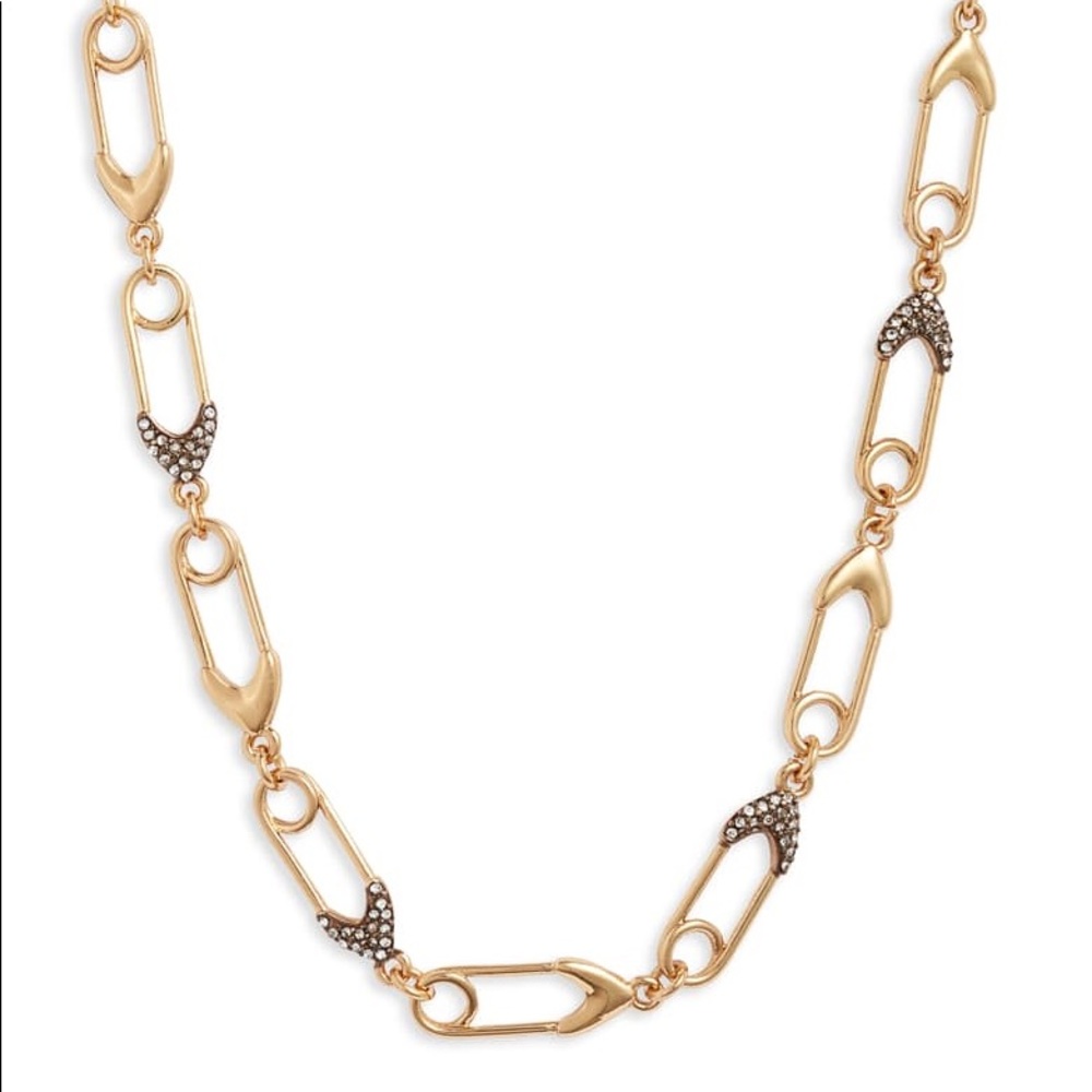 Stella & Dot - Safety Pin Link Necklace- Gold - Picture 3 of 3